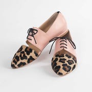 Native Genuine Leather Calf Hair Oxford Flat Shoes by Lordess Lordess